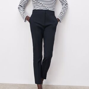 Zara jogger waist trouser pants in navy